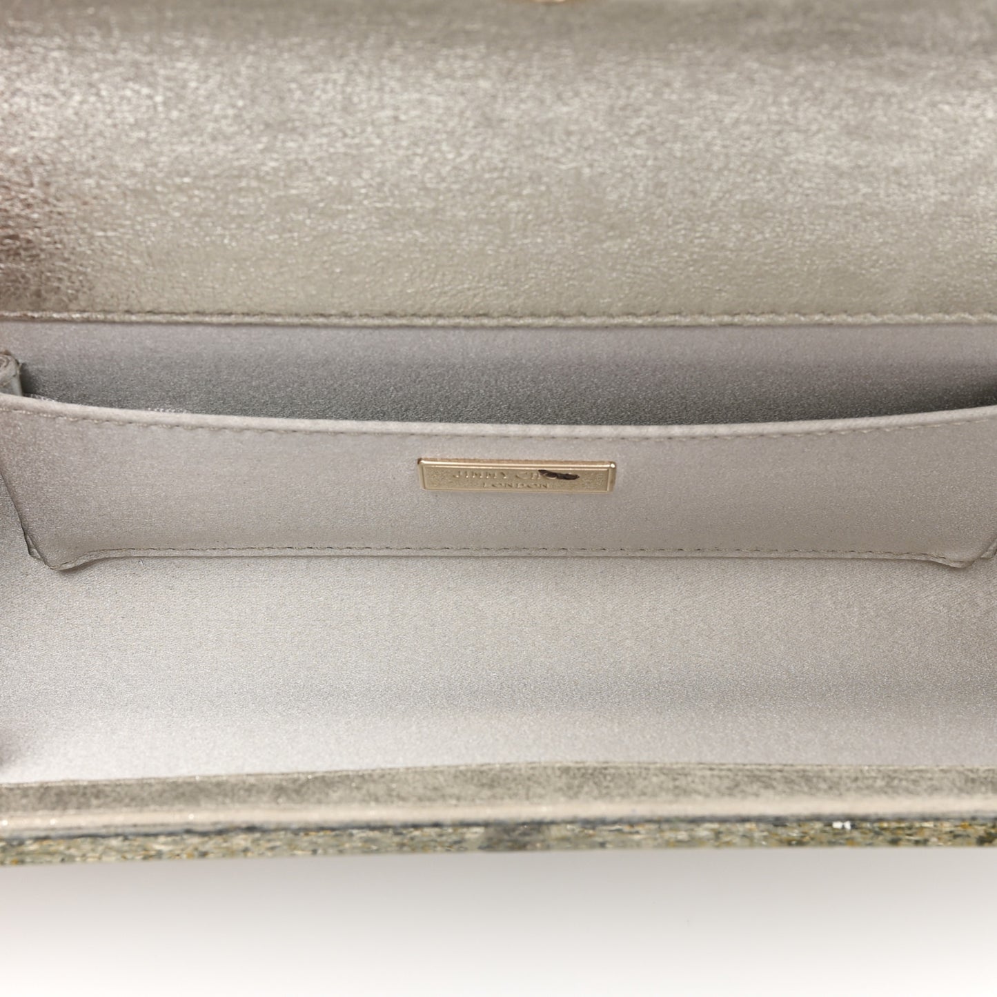 Acrylic Glitter Sweetie Clutch Champagne