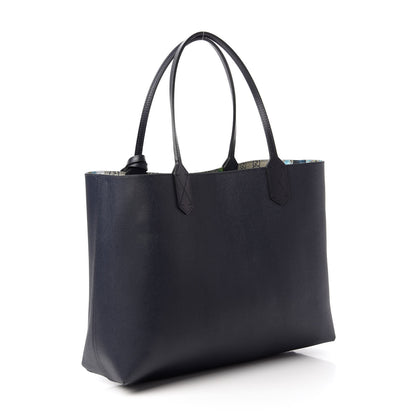 Gucci GG Supreme Monogram Blooms Medium Reversible Tote Beige Blue Navy 11 of 16