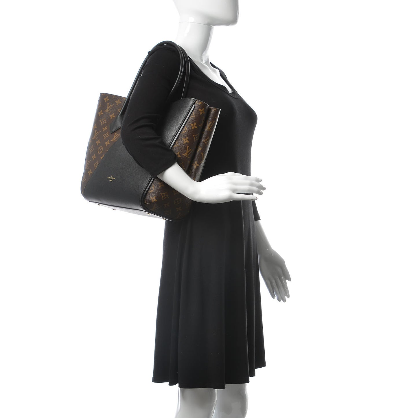 Calfskin Monogram Kimono Tote Black