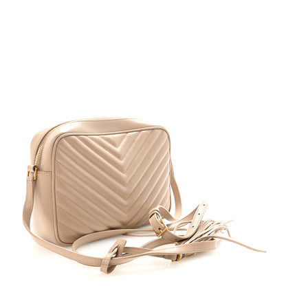 Saint Laurent Calfskin Matelasse Monogram Lou Camera Bag Dark Beige 3 of 9