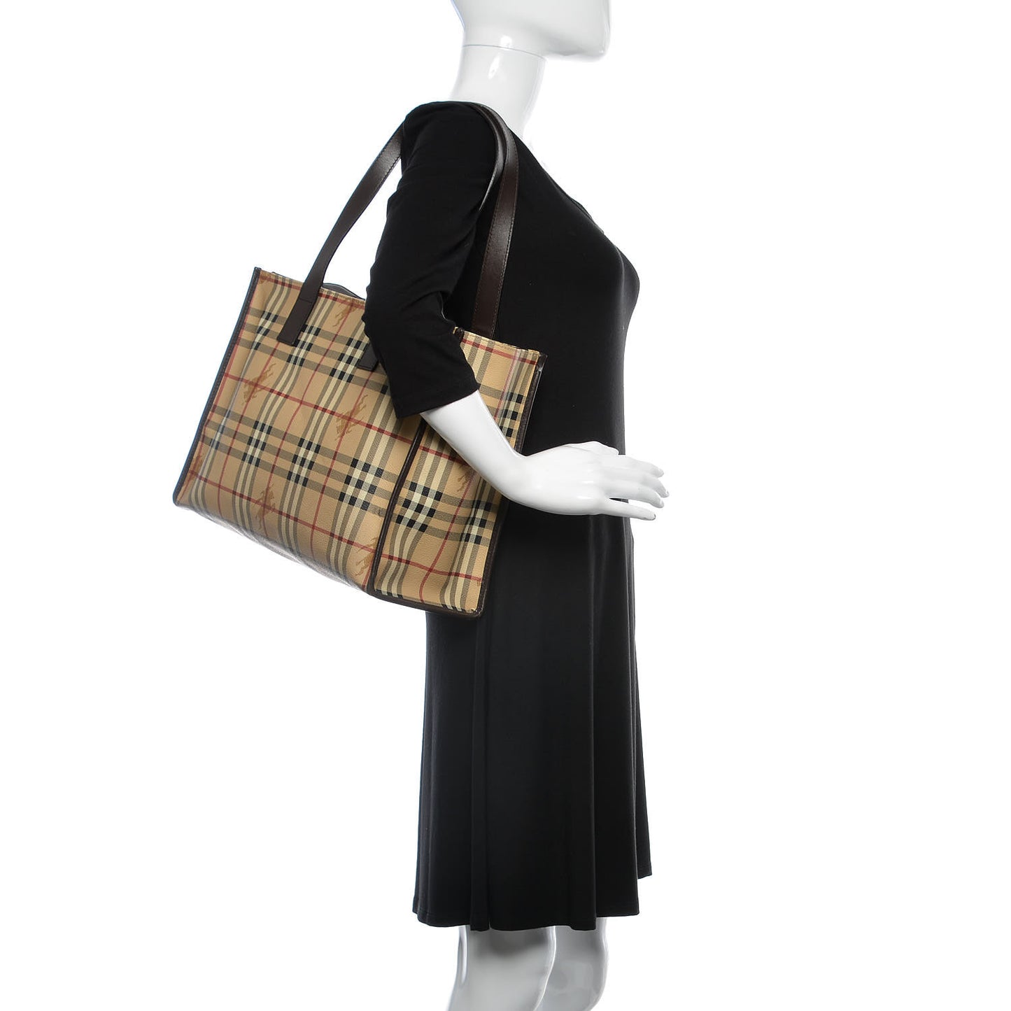 Haymarket Check Tote Chocolate