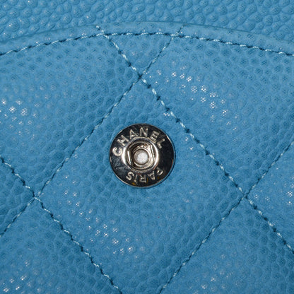 Chanel Iridescent Caviar Jumbo Double Flap Blue 9 of 10