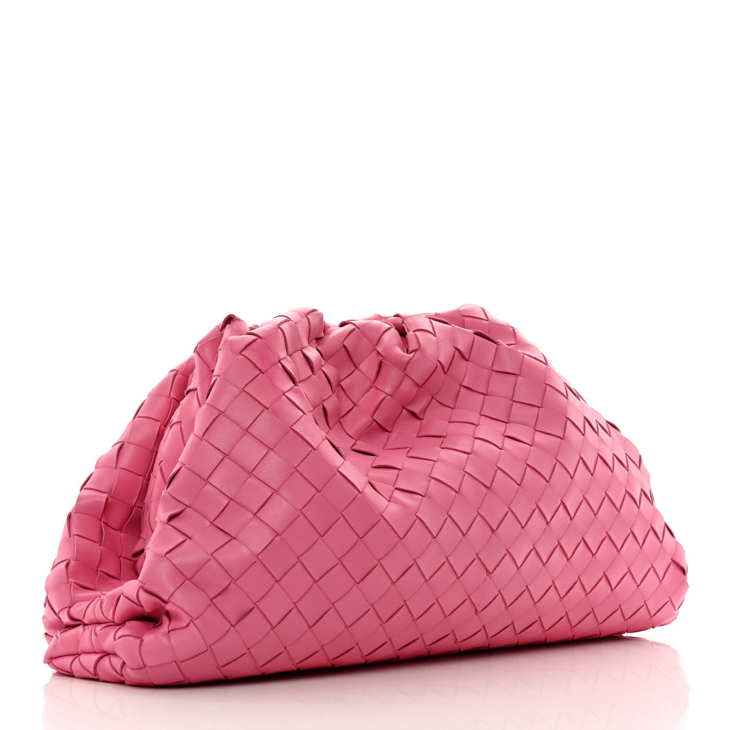 Bottega Veneta Nappa Maxi Intrecciato The Pouch Oversized Clutch Pink 3 of 9
