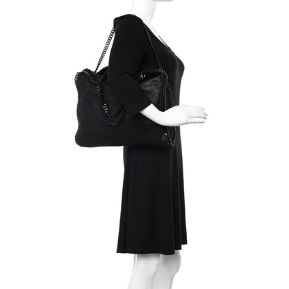 Stella McCartney Shaggy Deer Falabella Fold Over Tote Black 2 of 9