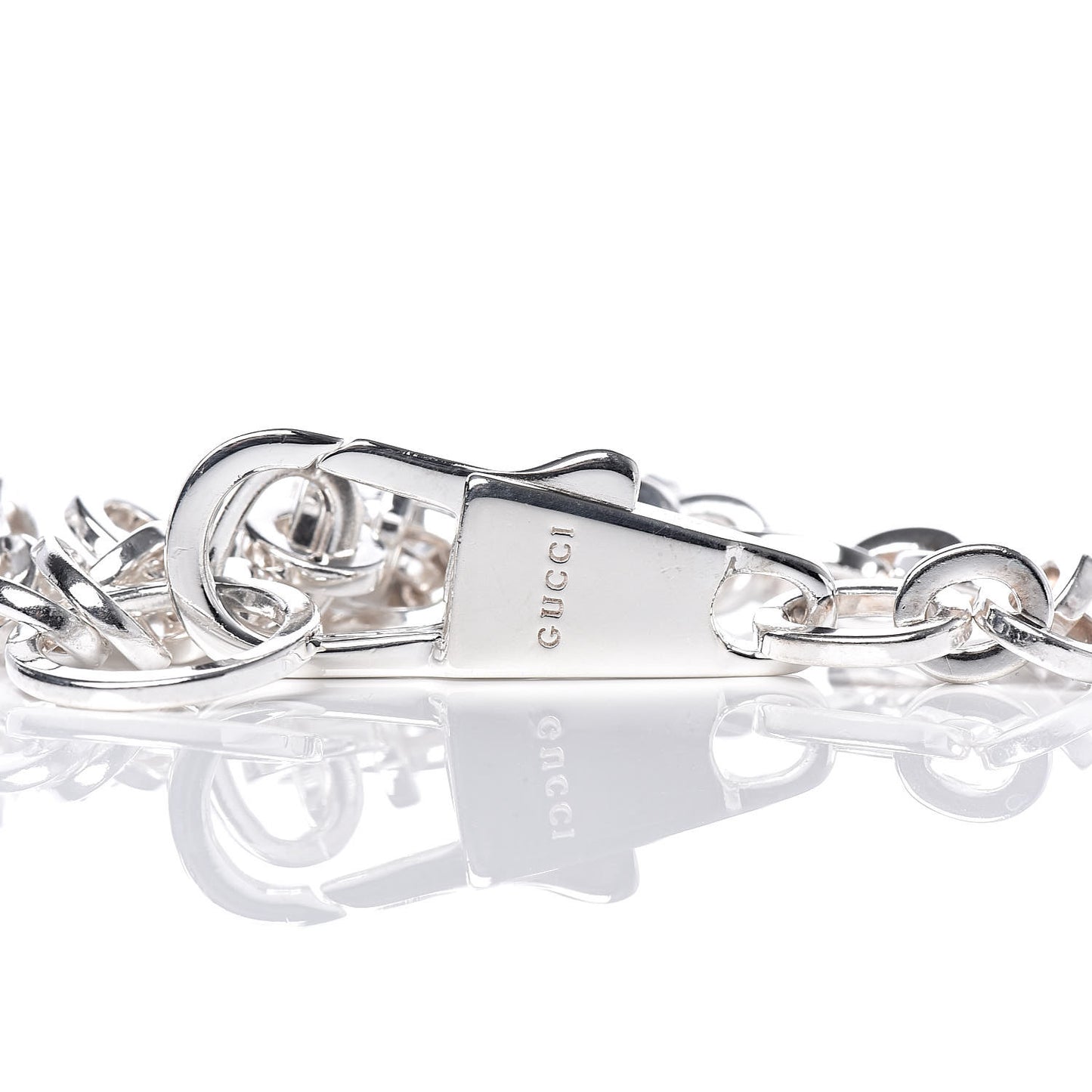 Sterling Silver Link Round Charm Bracelet