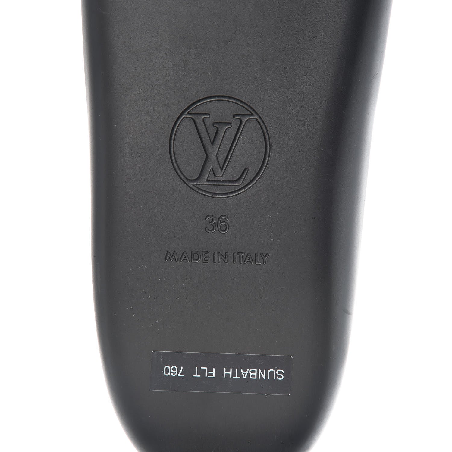Louis Vuitton Calfskin Logo Sunbath Slide Sandals 36 Black 7 of 8