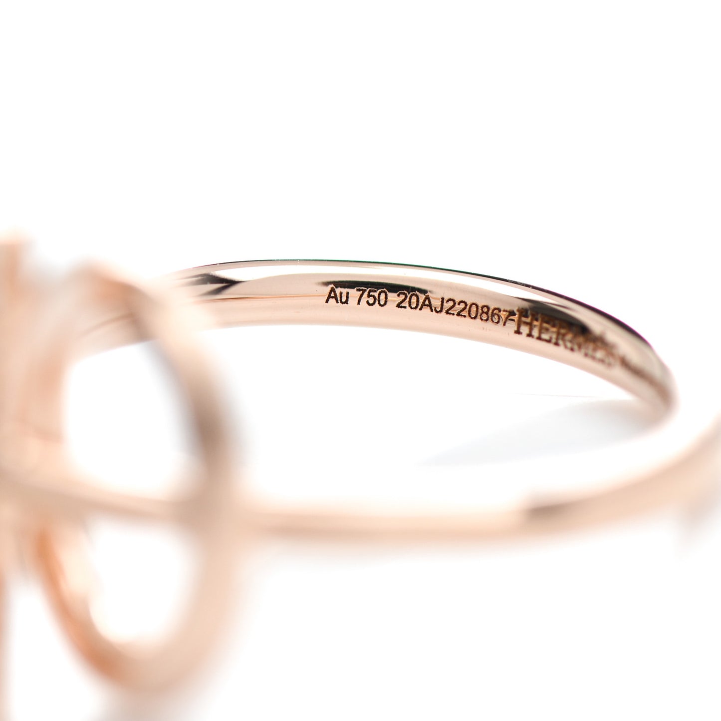 18K Rose Gold Diamond PM Echappee Ring 50 5.25