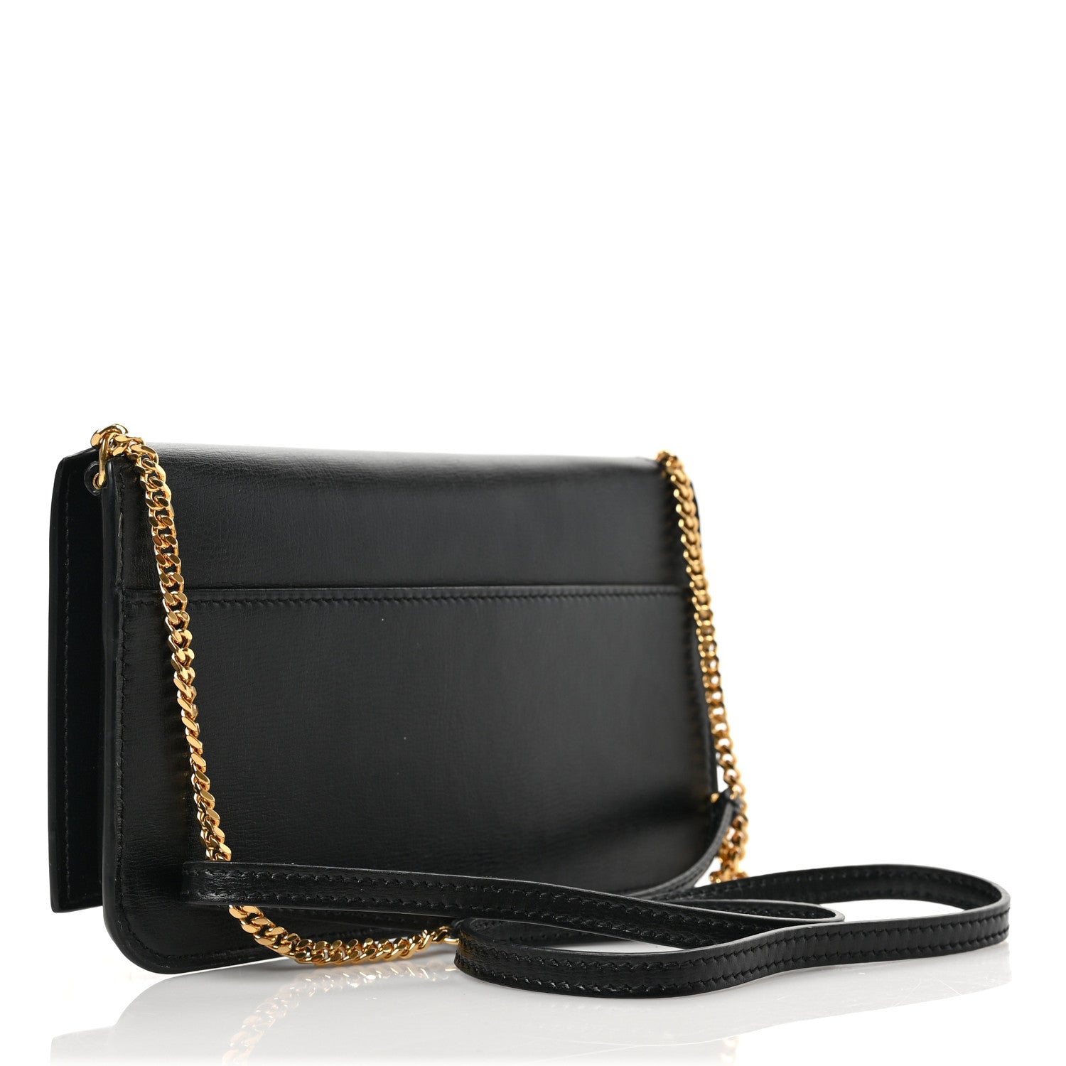 Saint Laurent Smooth Calfskin Monogram Phone Holder Crossbody Black 3 of 8