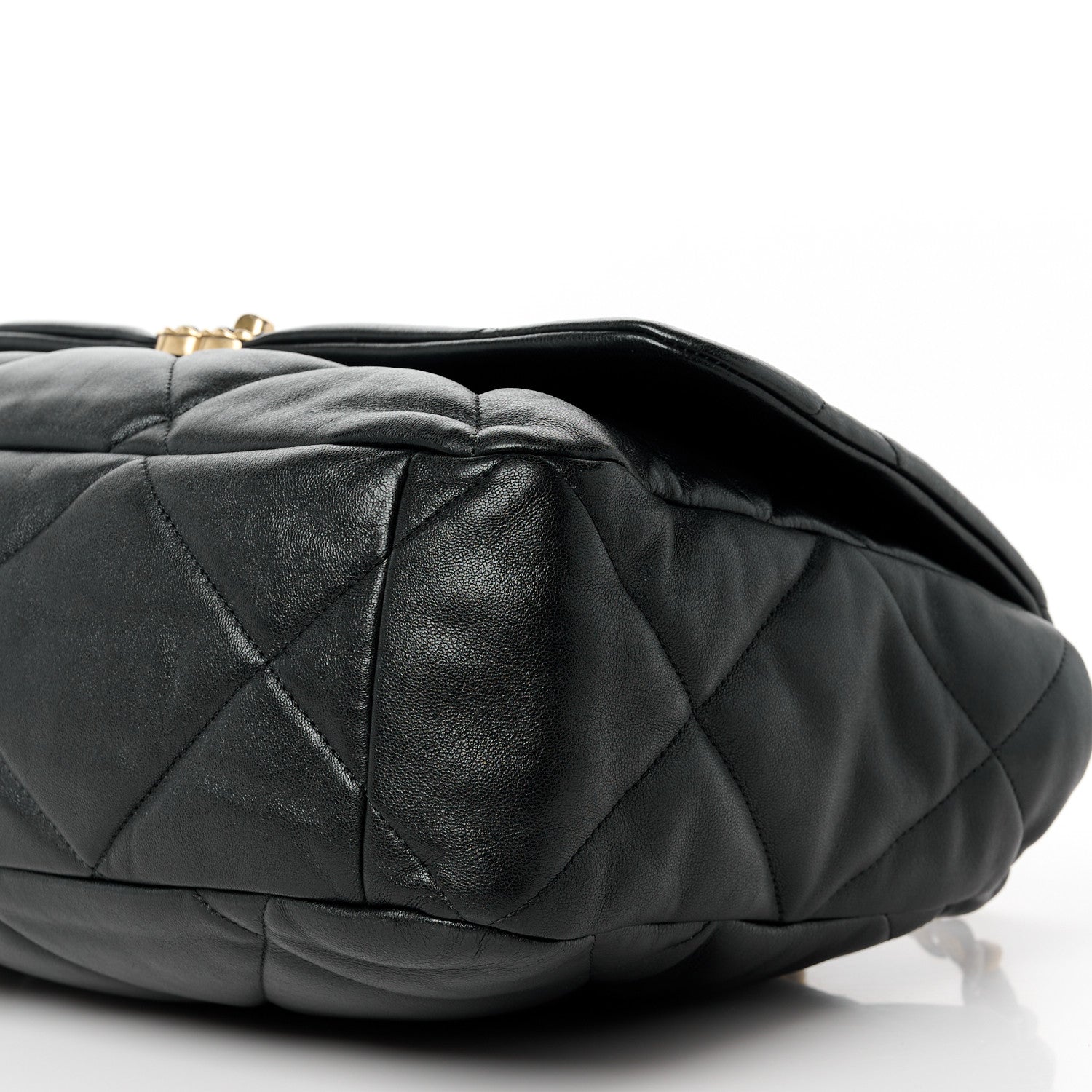 Chanel Goatskin Quilted Maxi Chanel 19 Flap Black 10 of 10