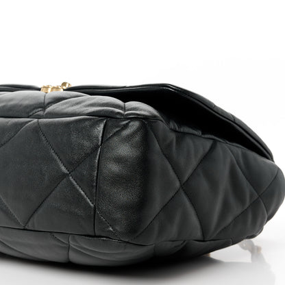 Chanel Goatskin Quilted Maxi Chanel 19 Flap Black 10 of 10