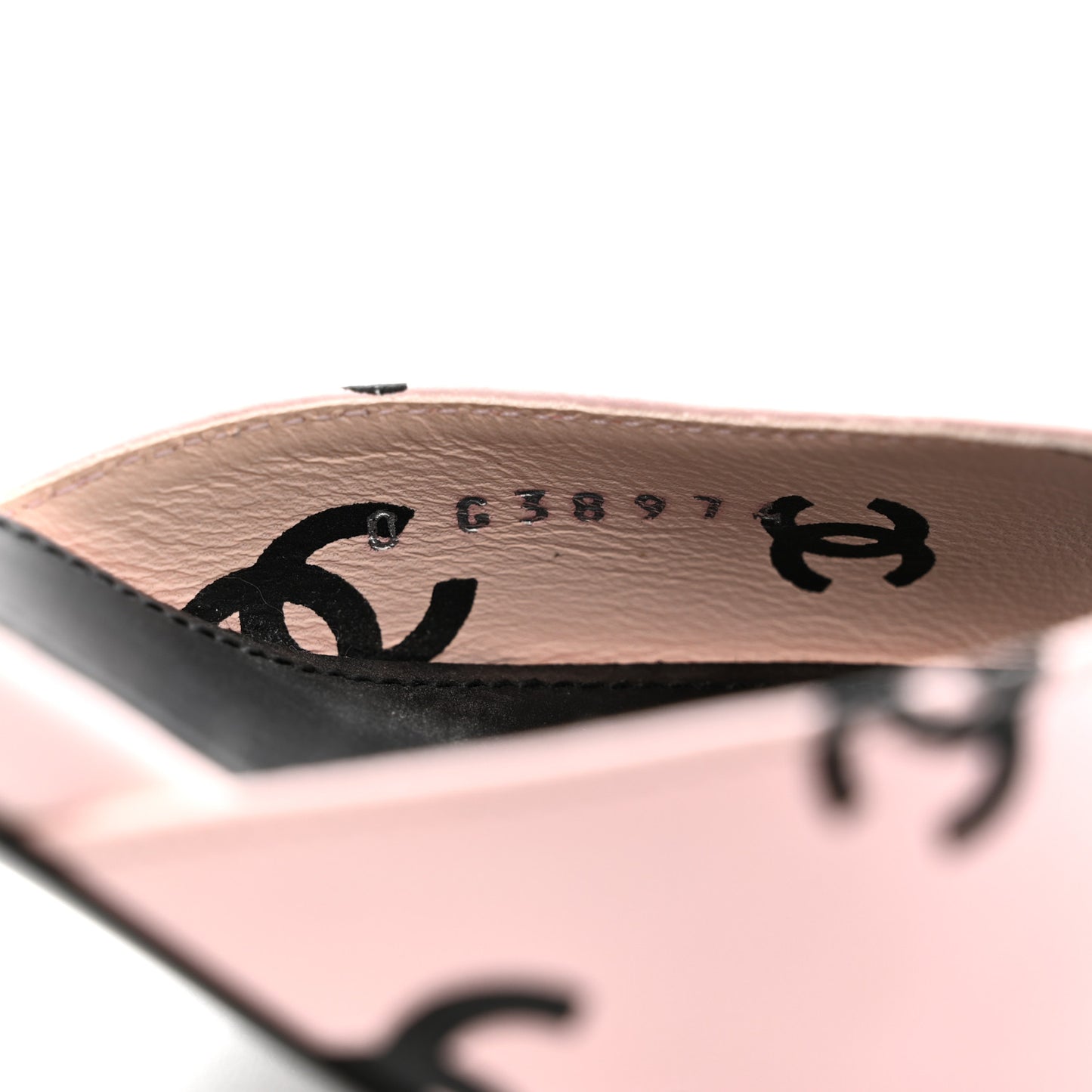 Printed Lambskin Coco Beach Sandals 37.5 Light Pink Black