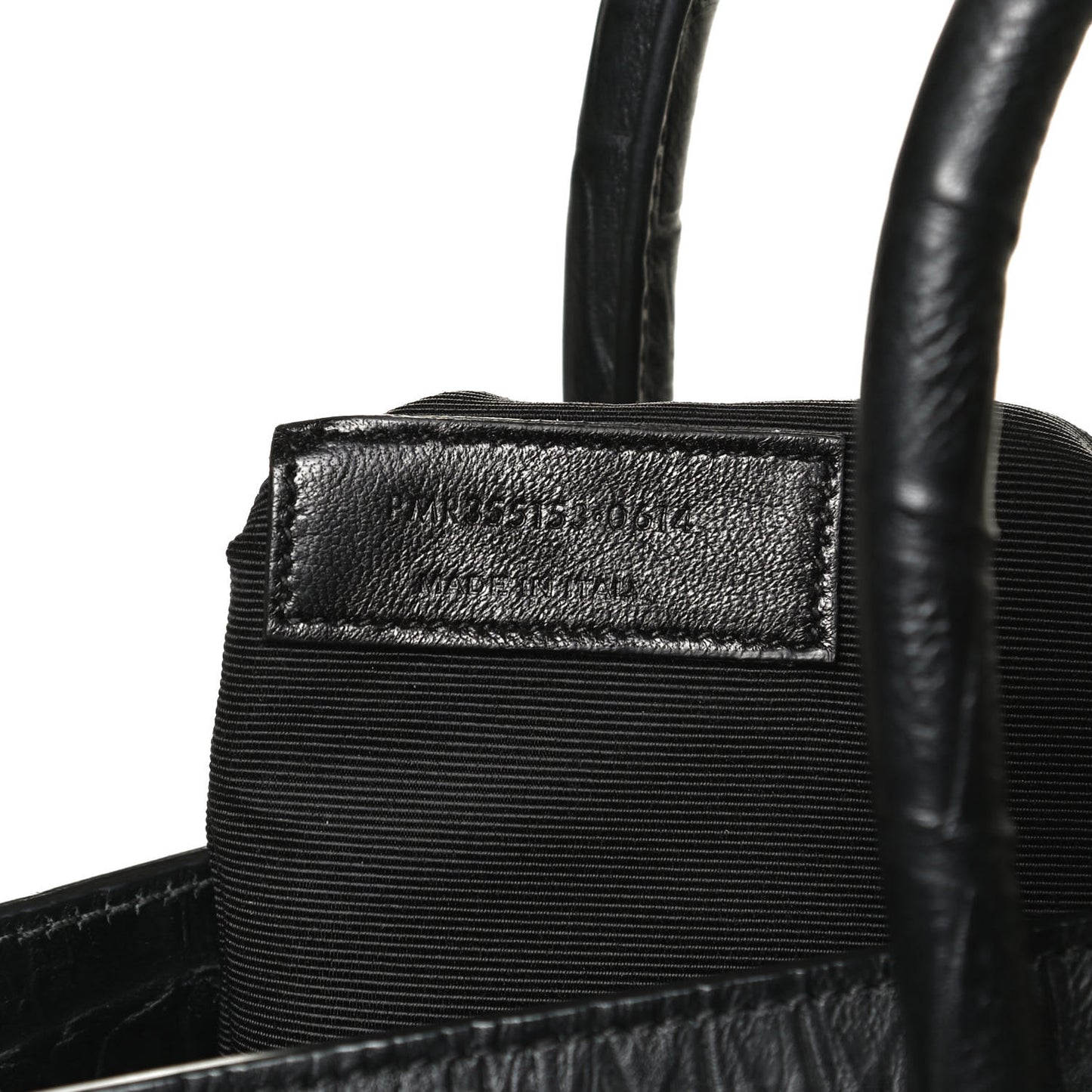Calfskin Crocodile Embossed Small Sac de Jour Black