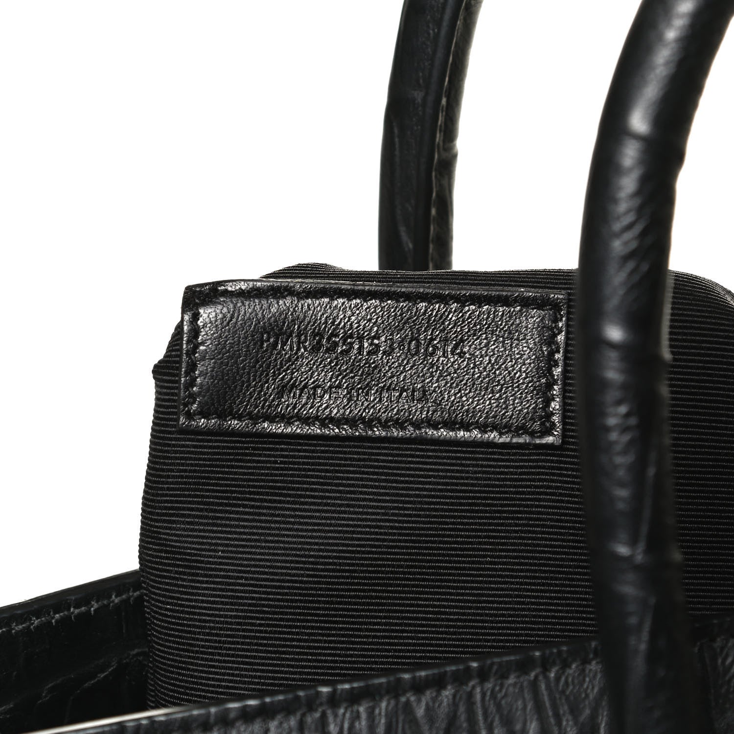 Saint Laurent Calfskin Crocodile Embossed Small Sac de Jour Black 7 of 11