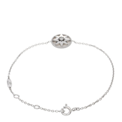 Christian Dior 18K White Gold Diamond Mother of Pearl Rose Des Vents Bracelet 2 of 3