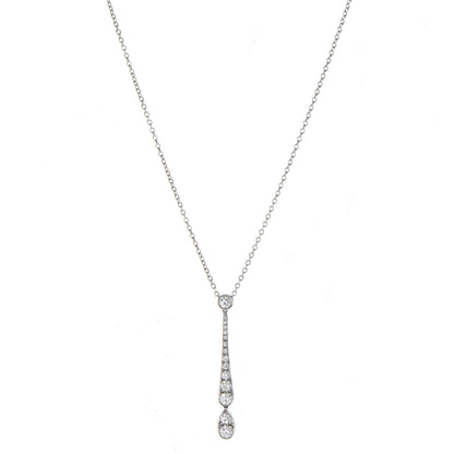 Tiffany Platinum Diamond Jazz Swing Drop Pendant Necklace 1 of 8