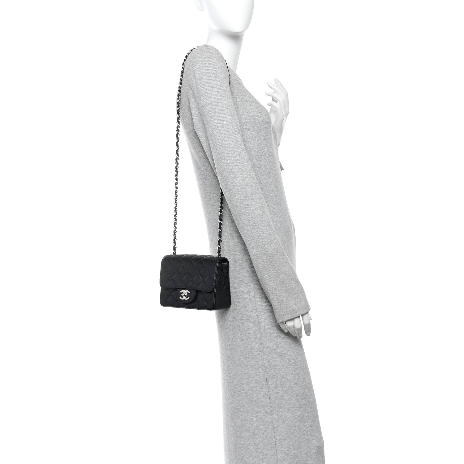 Chanel Caviar Quilted Mini Square Flap Black 2 of 14