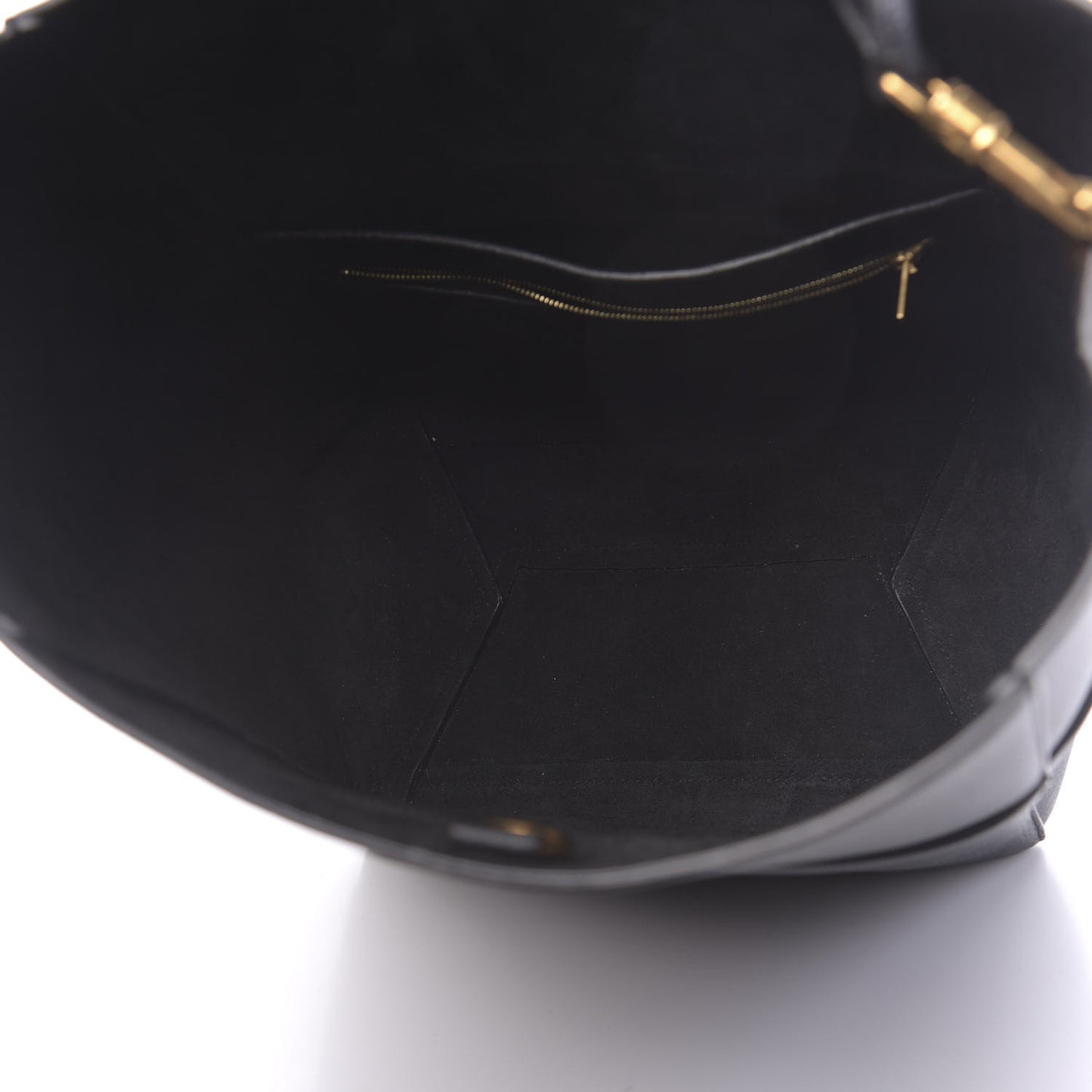 Soft Grained Calfskin Sangle Bucket Bag Black
