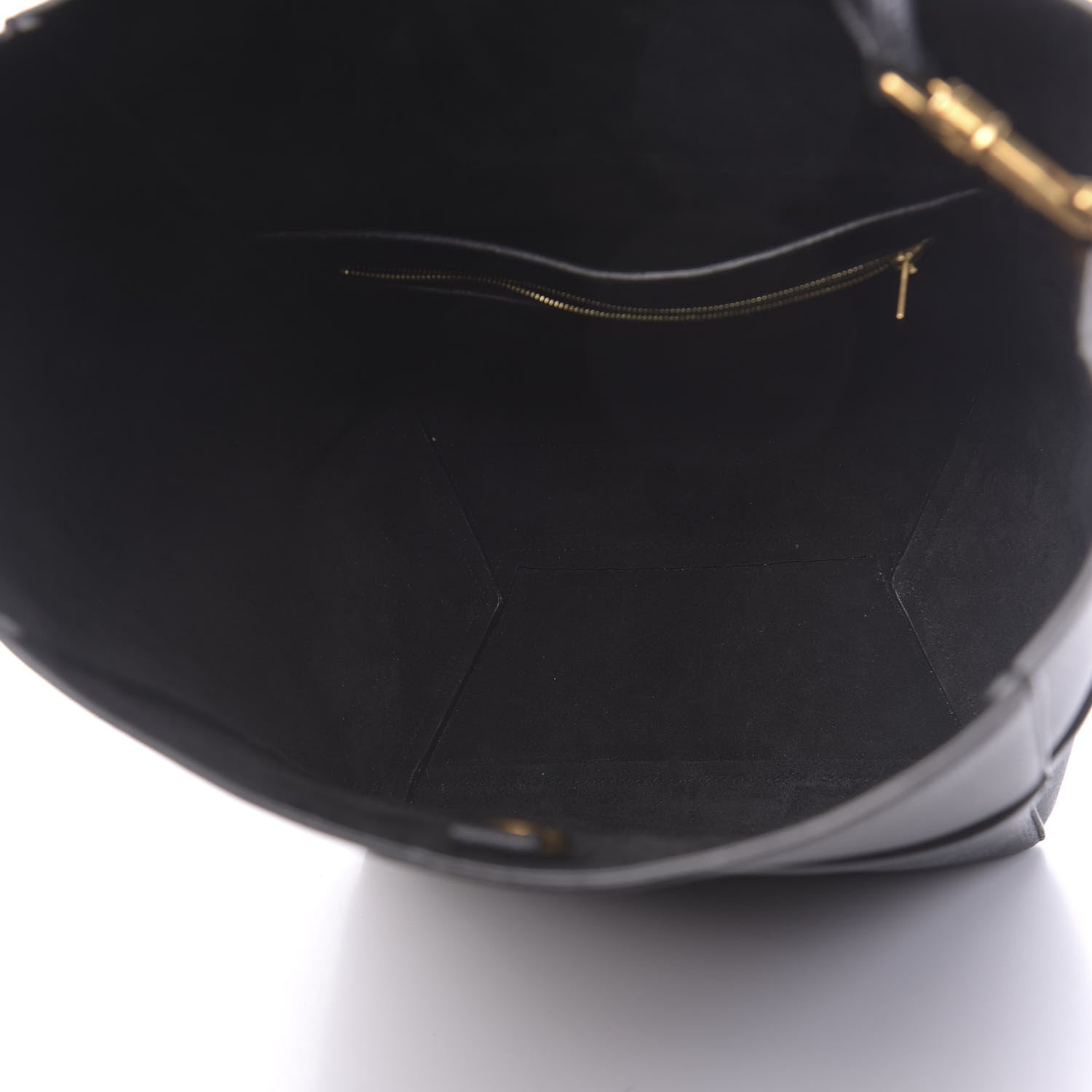 Celine Soft Grained Calfskin Sangle Bucket Bag Black 5 of 10