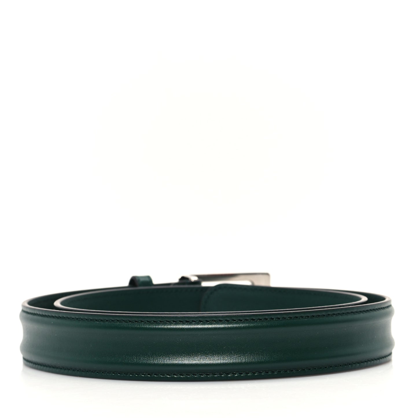 Ciny Lux Calfskin G Cube Memorable 25mm Belt 95 38 Vintage Green