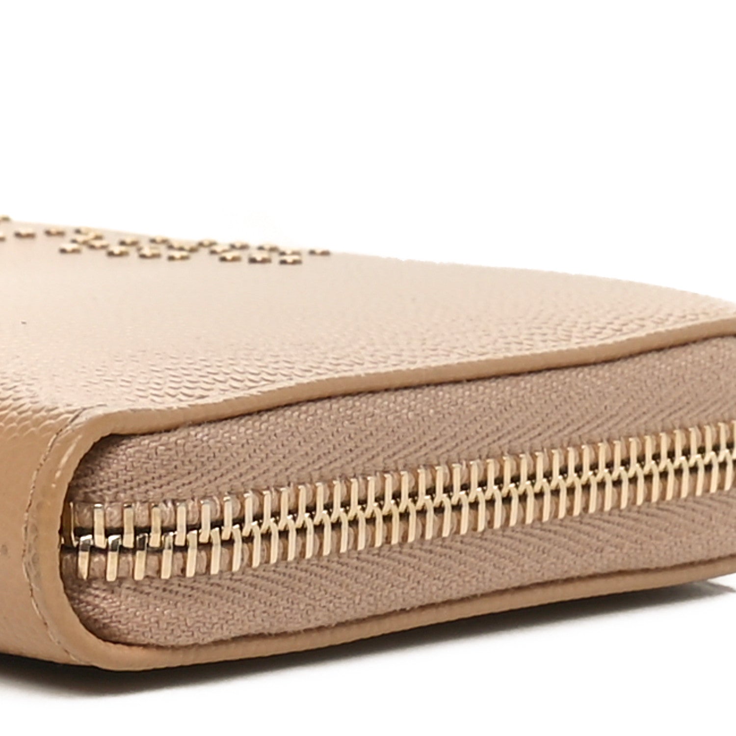 Chanel Caviar Studded Deauville Large Zip Around Wallet Beige 11 of 12