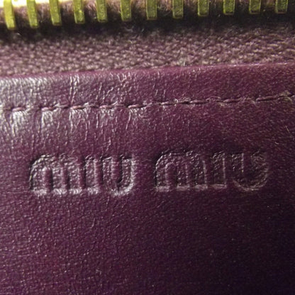 Miu Miu Patent Crocodile Embossed Wallet Purple 9 of 9
