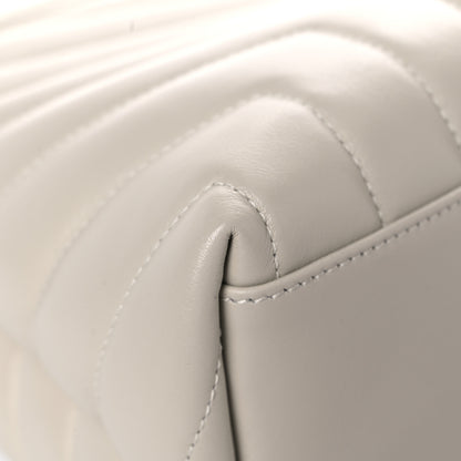 Saint Laurent Calfskin Y Quilted Monogram Medium Loulou Chain Satchel Blanc Vintage 11 of 17