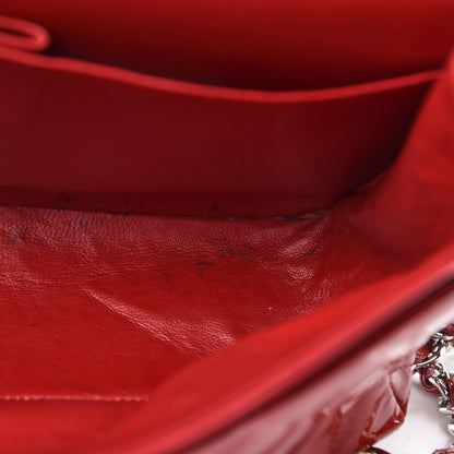 Chanel Patent Quilted Jumbo Double Flap Dark Red 15 of 19