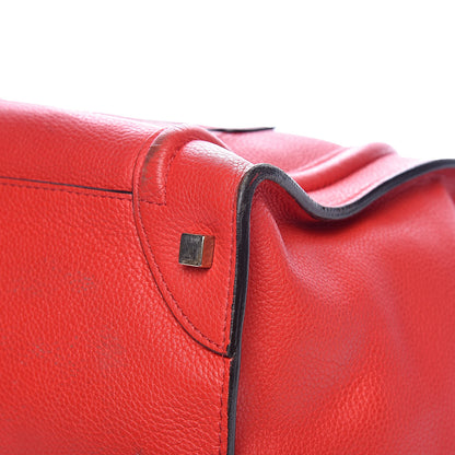 Celine Drummed Calfskin Mini Luggage Red 13 of 21