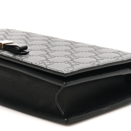 Gucci Guccissima Signature Bowy Chain Wallet Black 8 of 9