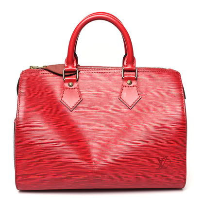 Louis Vuitton Epi Speedy 25 Castillan Red 1 of 15