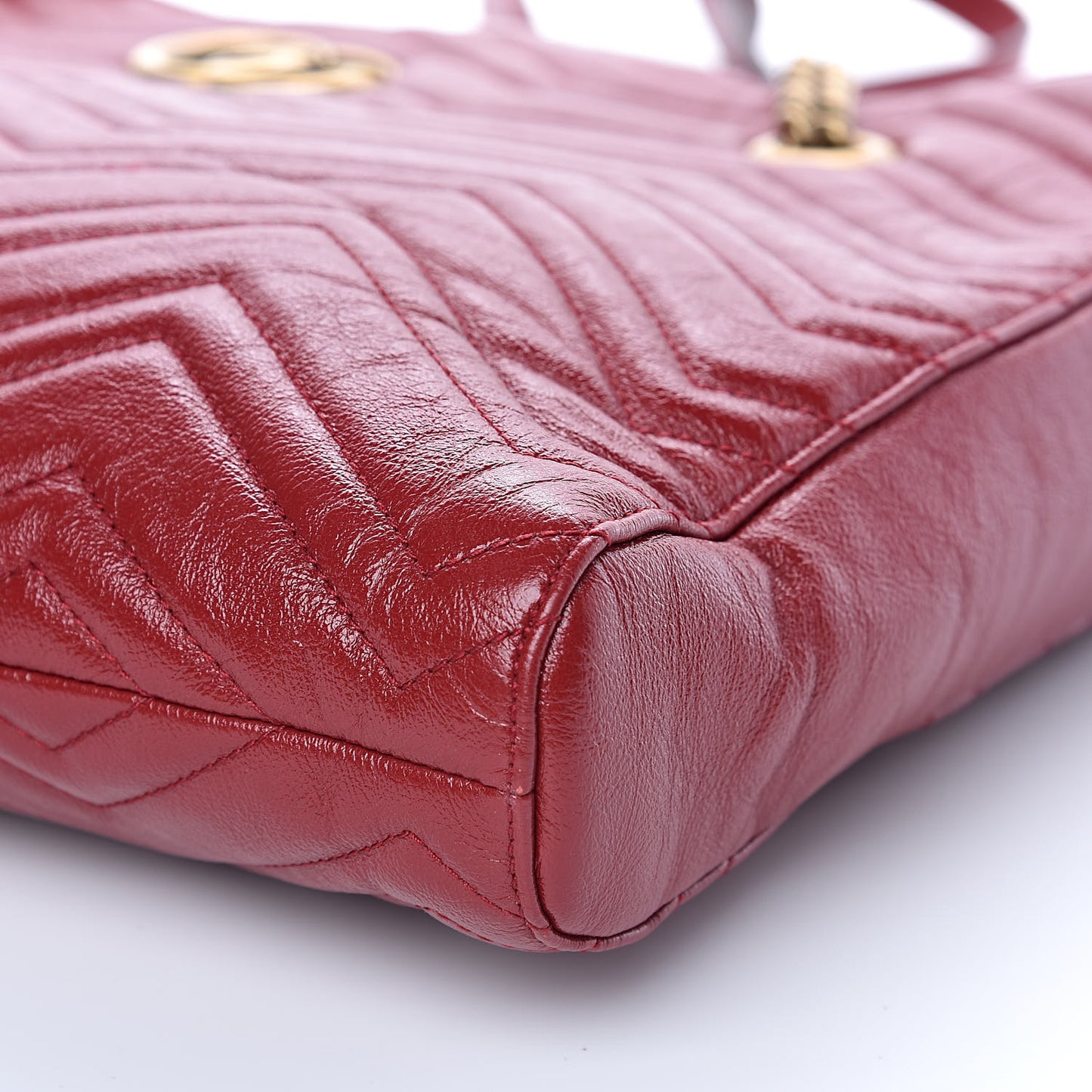 Azalea Calfskin Matelasse Medium GG Marmont Slim Tote Romantic Cerise