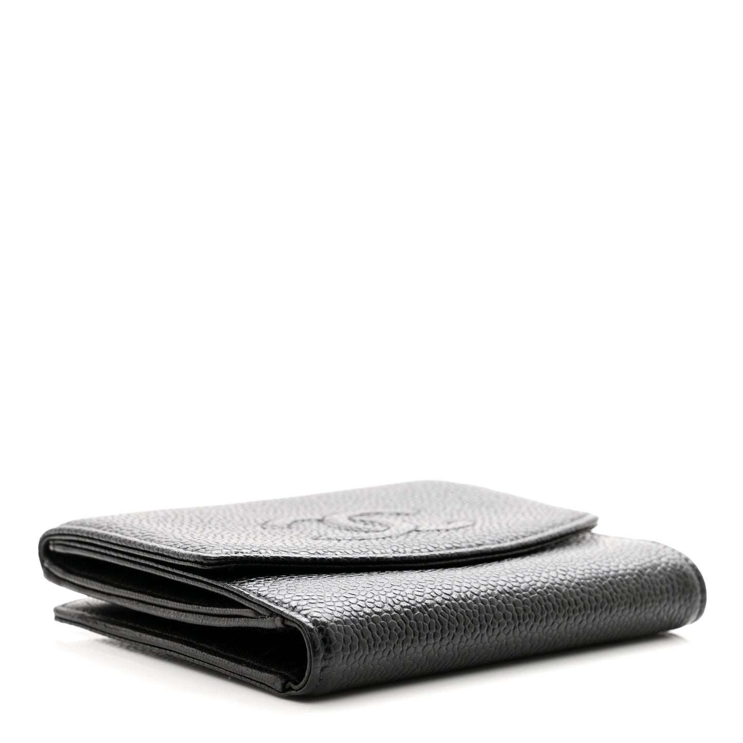 Caviar Timeless CC Compact French Wallet Black