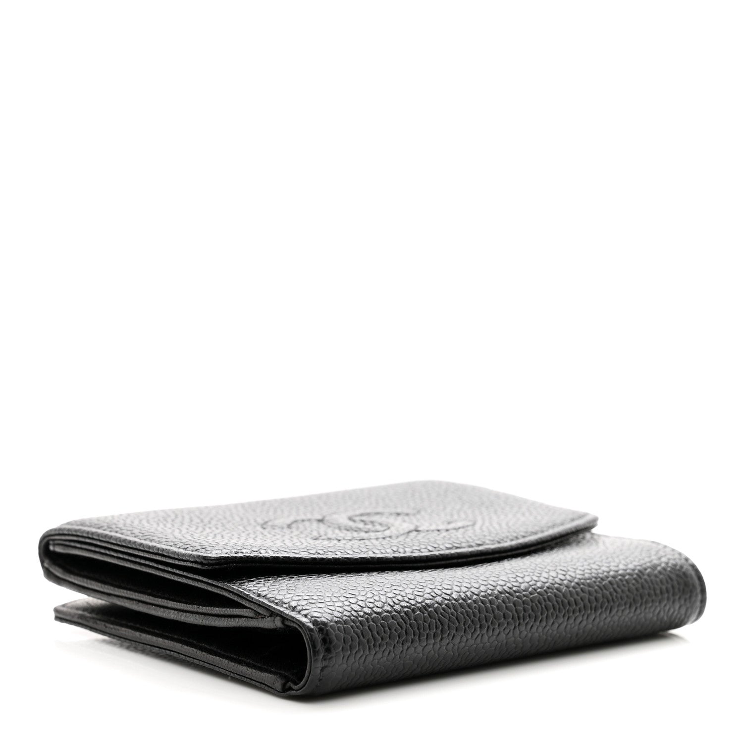 Chanel Caviar Timeless CC Compact French Wallet Black 4 of 9