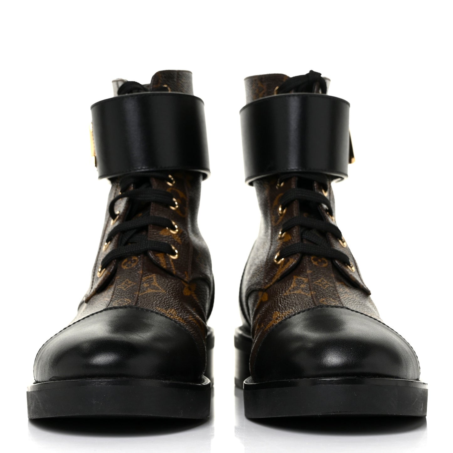 Calfskin Monogram Wonderland Flat Ranger Boots 40 Black