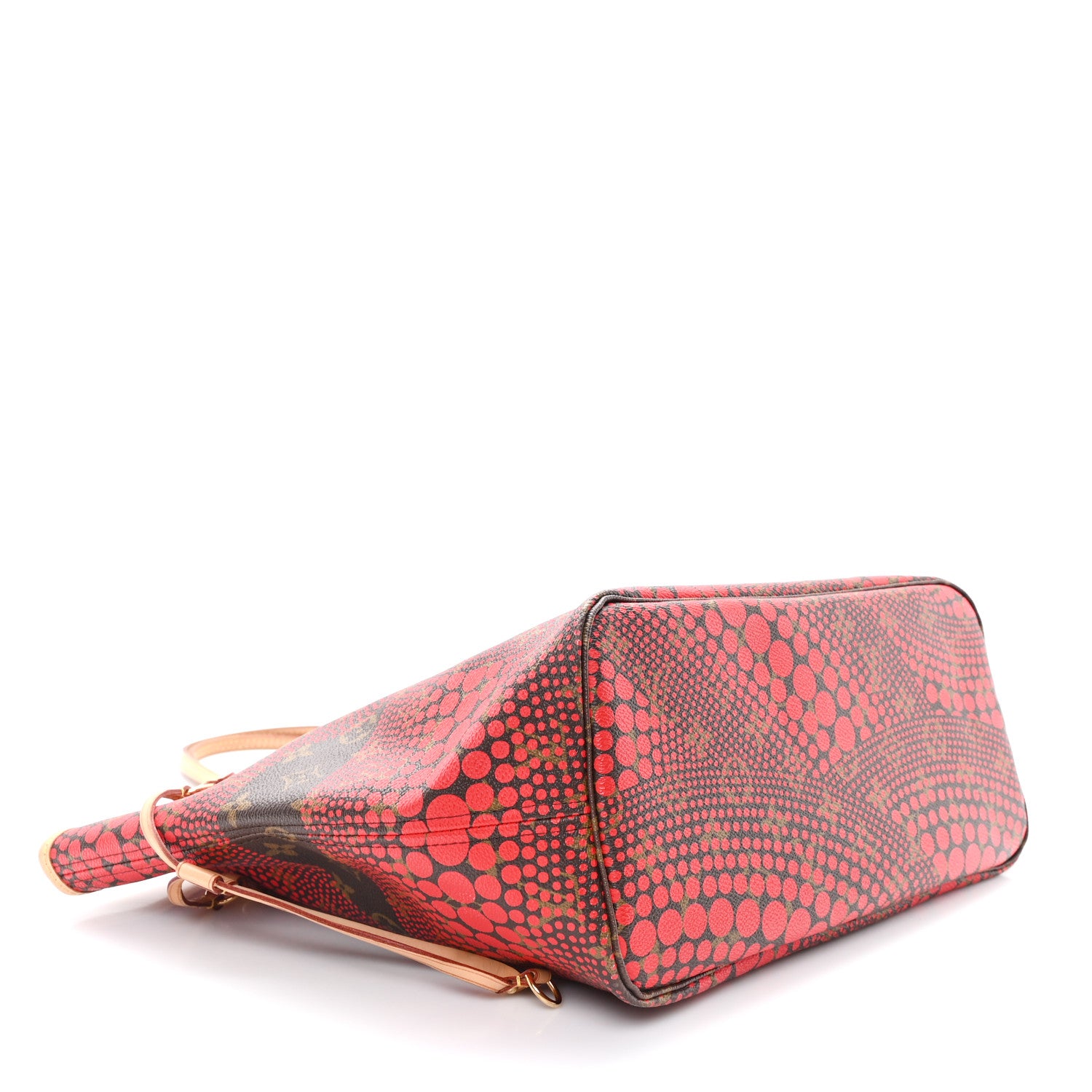 Louis Vuitton Monogram Kusama Waves Neverfull MM Red 4 of 12