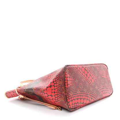 Louis Vuitton Monogram Kusama Waves Neverfull MM Red 4 of 12