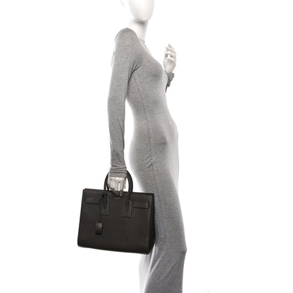 Saint Laurent Grained Calfskin Small Sac De Jour Dark Brown 2 of 11