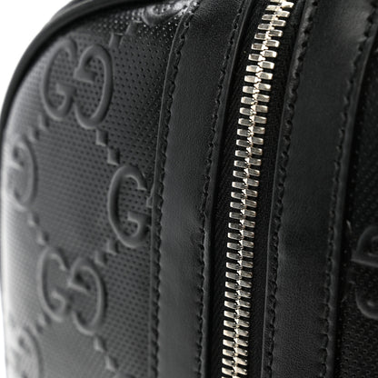 Gucci Calfskin GG Tennis Embossed Duffle Bag Black 13 of 13
