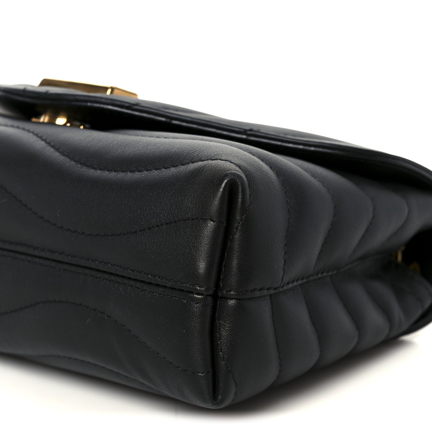 Calfskin LV New Wave Chain Bag Black