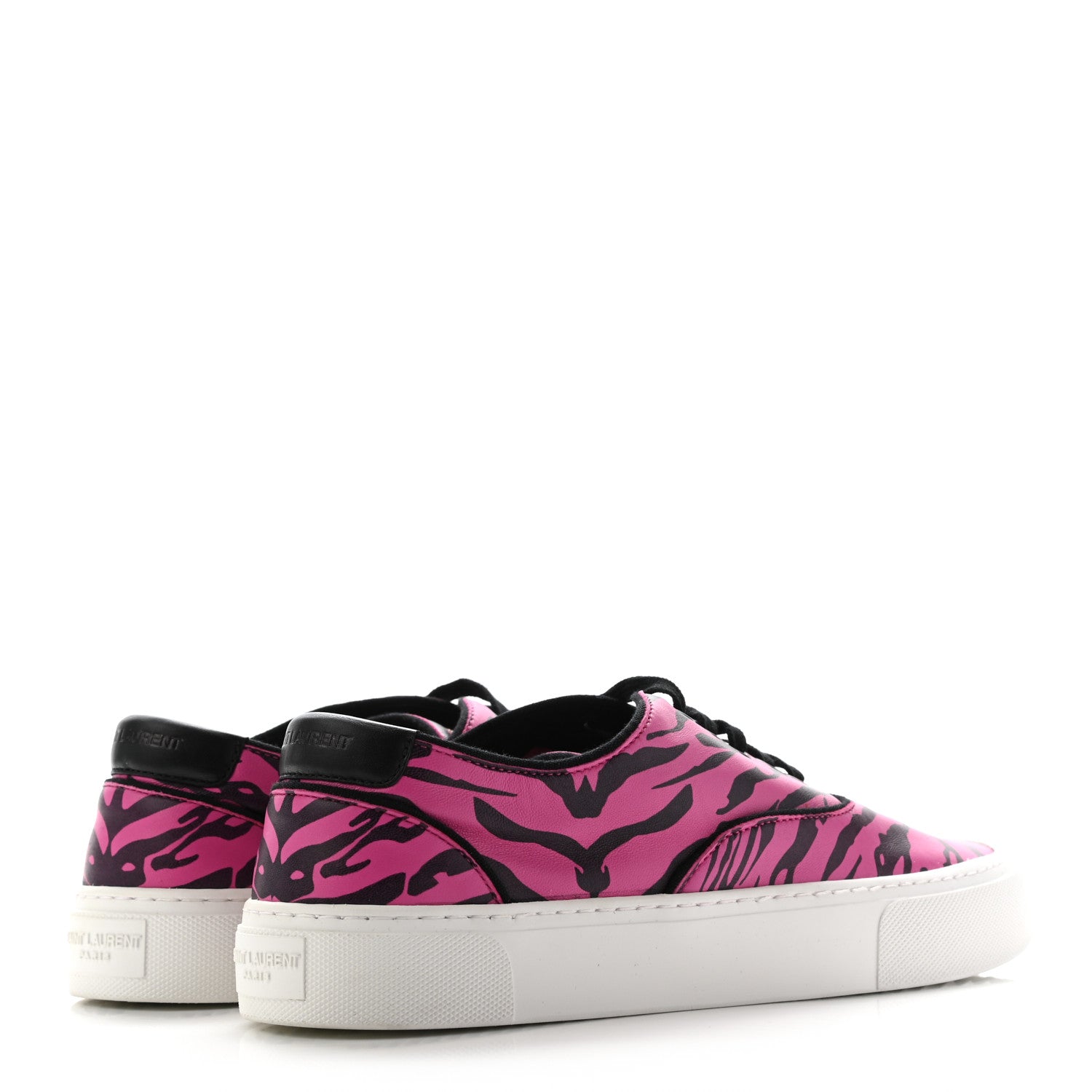 Saint Laurent Nappa Zebra Venice Sneakers 39.5 Fuchsia Black 4 of 9