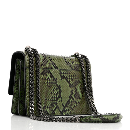 Saint Laurent Snakeskin Small Monogram Sunset Green 3 of 10