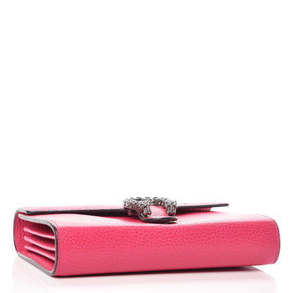 Gucci Dollar Calfskin Crystal Mini Dionysus Chain Wallet Box Pink 4 of 9