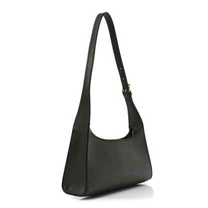 Celine Smooth Calfskin Cuir Triomphe Shoulder Bag Dark Army 2 of 9