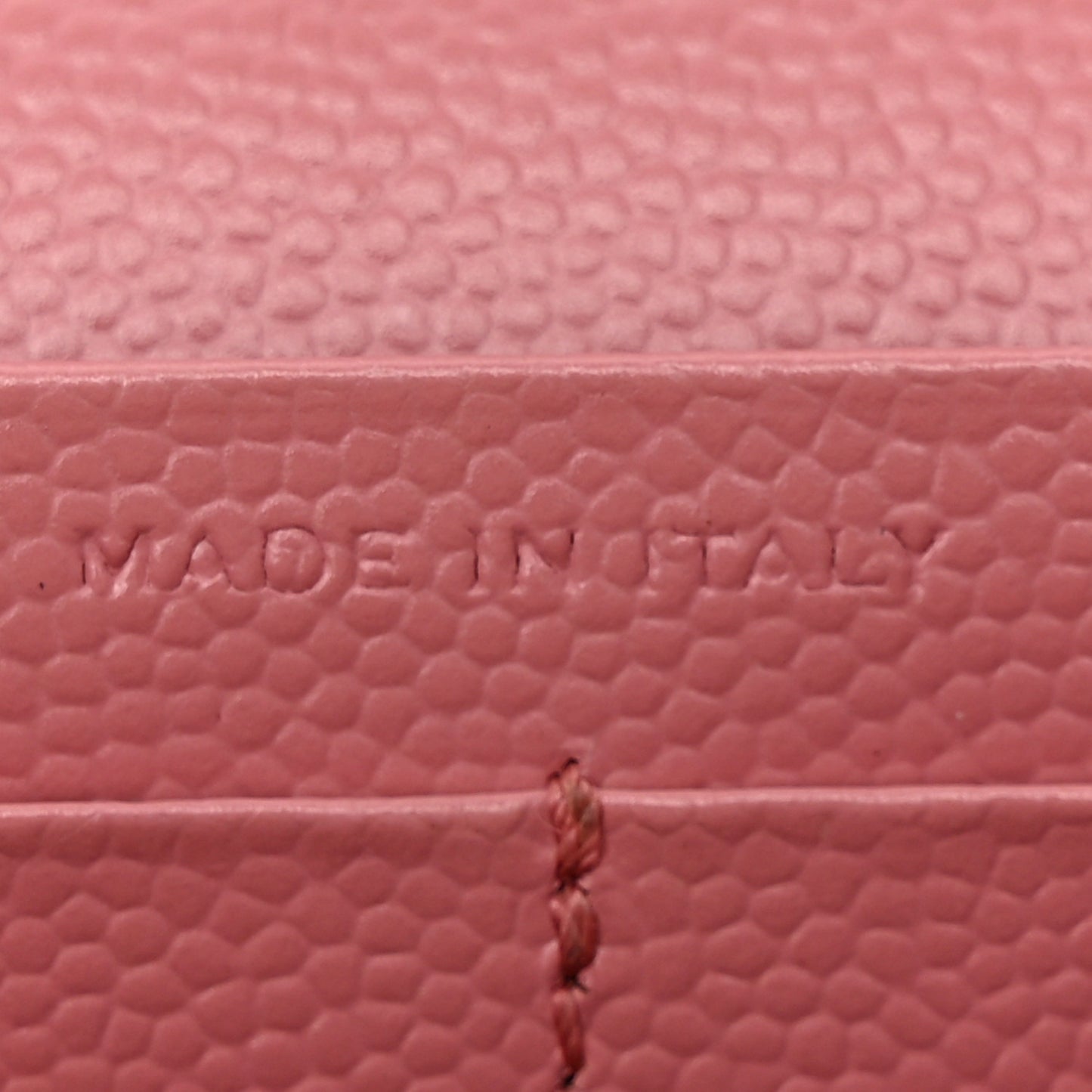 Grain De Poudre Matelasse Chevron Monogram Chain Wallet Tender Pink