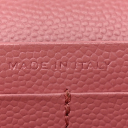 Saint Laurent Grain De Poudre Matelasse Chevron Monogram Chain Wallet Tender Pink 8 of 33