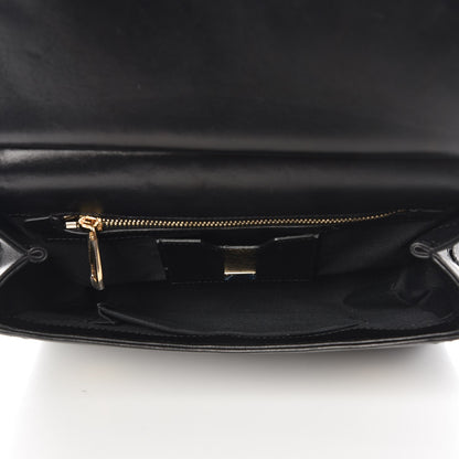 Dolce & Gabbana Calfskin Medium Embroidered Laser Cut Miss Sicily Satchel Black 5 of 8
