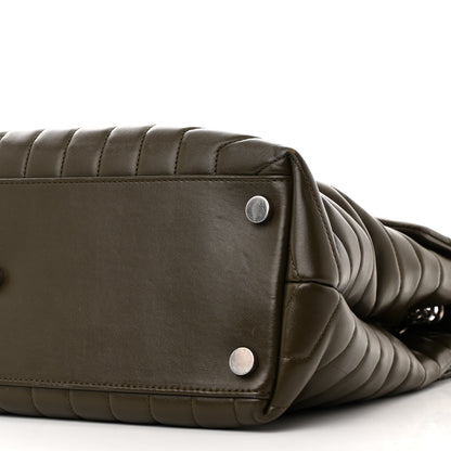 Saint Laurent Calfskin Y Quilted Monogram Large Loulou Chain Satchel Kaki Fonce 20 of 25