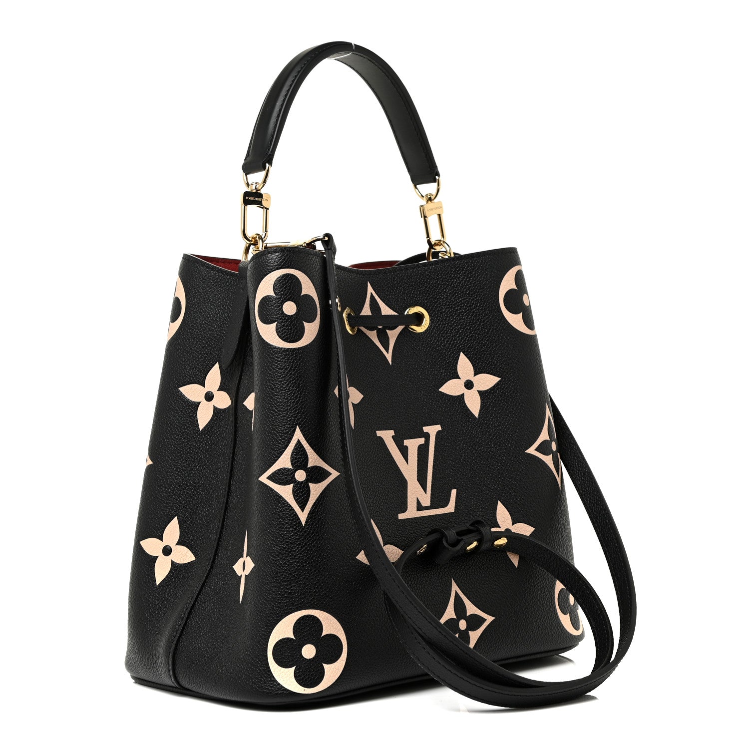 Louis Vuitton Empreinte Monogram Giant Neonoe MM Black Beige 4 of 11