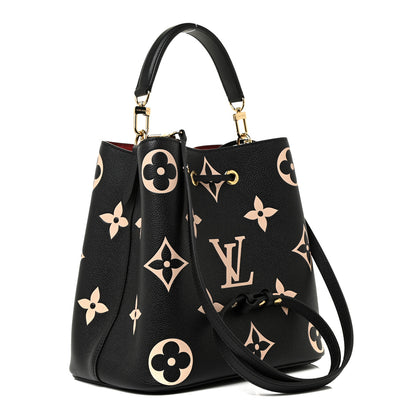 Louis Vuitton Empreinte Monogram Giant Neonoe MM Black Beige 4 of 11