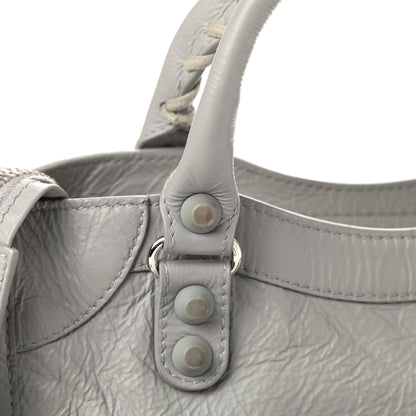 Balenciaga Matte Goatskin Rubber Covered Classic Hardware Mini City Gris Glace 9 of 11